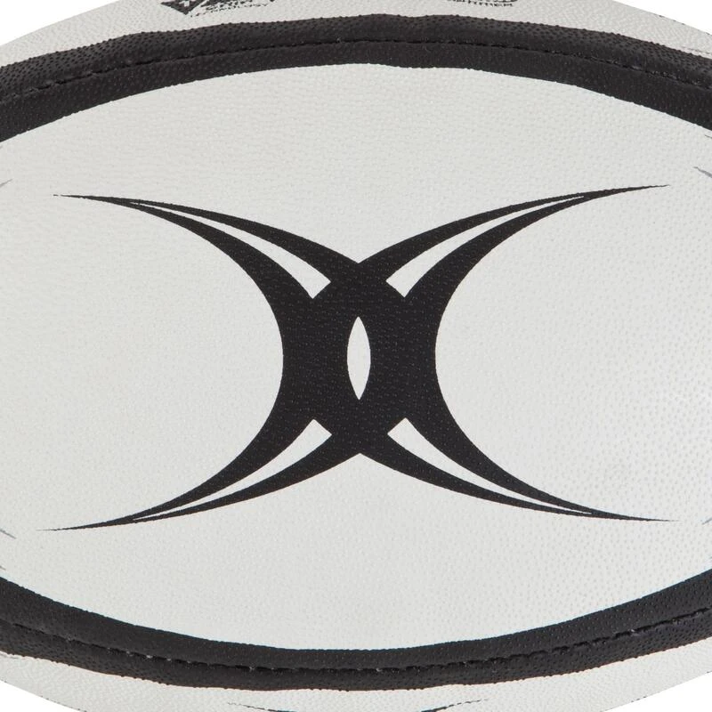Ballon De Rugby Taille 5 - Gilbert Gtr4000 Blanc Noir 7 Ballon De Rugby Taille 5 - Gilbert Gtr4000 Blanc Noir – Image 5