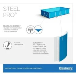 Bestway - Steel Pro - Piscine Tubulaire - 400x211x81 Cm - Rectangulaire -Plage Équipement Magasin bestway steel pro piscine tubulaire 400x211x81 cm rectangulaire 4
