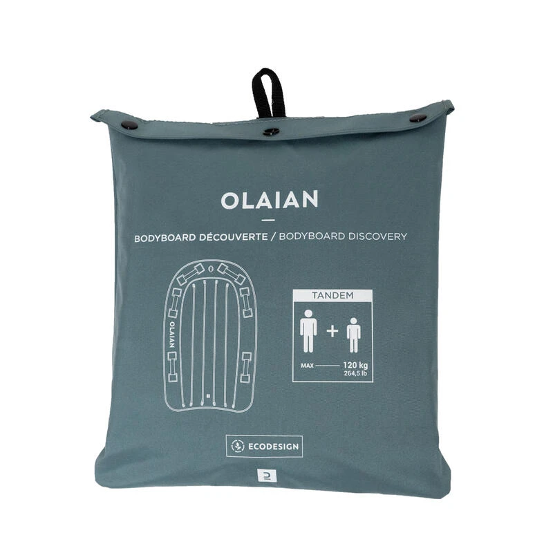 BODYBOARD TANDEM GONFLABLE ENFANT ADULTE Bleu Gris 10 BODYBOARD TANDEM GONFLABLE ENFANT ADULTE Bleu Gris – Image 8