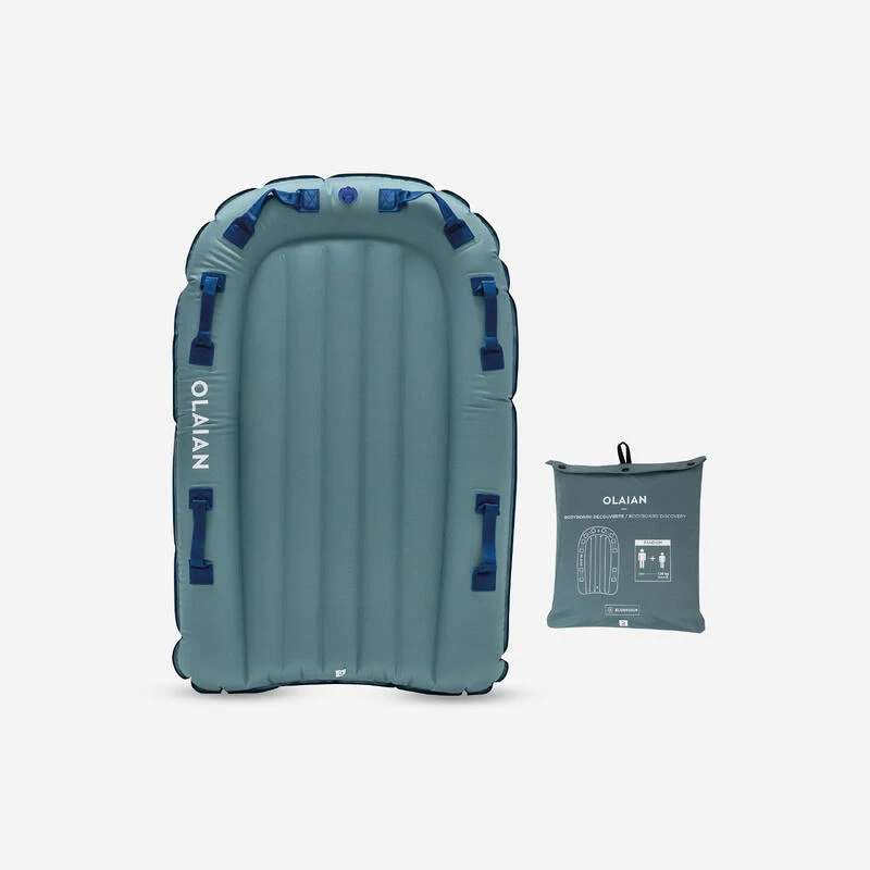 BODYBOARD TANDEM GONFLABLE ENFANT ADULTE Bleu Gris 3 BODYBOARD TANDEM GONFLABLE ENFANT ADULTE Bleu Gris