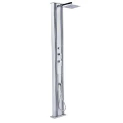 Douche D'extérieur Hybride Dada Straight 40L Avec Rince Pieds Aluminium 228 Cm