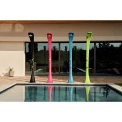 Douche D'extérieur Solaire Cobra 32L Avec Rince Pieds - PEHD - 217 Cm -Plage Équipement Magasin douche dexterieur solaire cobra 32l avec rince pieds pehd 217 cm 5