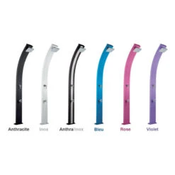 Douche D'extérieur Solaire Spring 30L Avec Rince Pieds - Aluminium - 228 Cm -Plage Équipement Magasin douche dexterieur solaire spring 30l avec rince pieds aluminium 228 cm 1