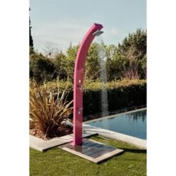 Douche D'extérieur Solaire Spring 30L Avec Rince Pieds - Aluminium - 228 Cm -Plage Équipement Magasin douche dexterieur solaire spring 30l avec rince pieds aluminium 228 cm 2