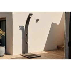 Douche D'extérieur Solaire Spring 30L Avec Rince Pieds - Aluminium - 228 Cm -Plage Équipement Magasin douche dexterieur solaire spring 30l avec rince pieds aluminium 228 cm 3