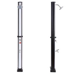 Douche Solaire MOOREA Noire Et Argent 18L -Plage Équipement Magasin douche solaire moorea noire et argent 18l 1