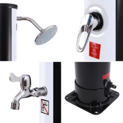 Douche Solaire MOOREA Noire Et Argent 18L -Plage Équipement Magasin douche solaire moorea noire et argent 18l 2