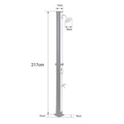 Douche Solaire MOOREA Noire Et Argent 18L -Plage Équipement Magasin douche solaire moorea noire et argent 18l 3