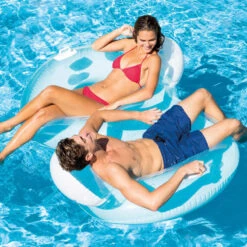 Intex Chaise Longue Double Pillow-Back -Plage Équipement Magasin intex chaise longue double pillow back 2