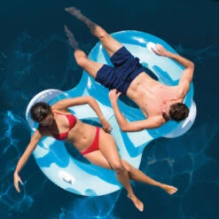 Intex Chaise Longue Double Pillow-Back -Plage Équipement Magasin intex chaise longue double pillow back 3