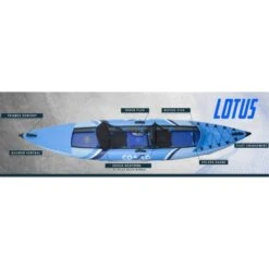 Kayak Gonflable Lotus 1 Place - Max 120kg - 310x85cm (10'2x33") - Bleu -Plage Équipement Magasin kayak gonflable lotus 1 place max 120kg 310x85cm 102x33 bleu 2