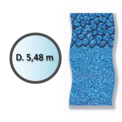 Swimline Liner Boulder Forme Ronde D.5.48m Pour Piscine Hors Sol