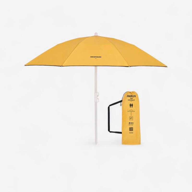 Decathlon Parasol De Plage Compact 2 Places UPF 50+ - Paruv 160 Ocre Jaune 2 Decathlon Parasol De Plage Compact 2 Places UPF 50+ - Paruv 160 Ocre Jaune