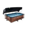 EXIT TOYS Piscine 220x150x65cm Avec Voile D'ombrage Et Pompe Filtrante -Plage Équipement Magasin piscine 220x150x65cm avec voile dombrage et pompe filtrante
