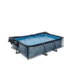 EXIT TOYS Piscine Couverte 220x150x65cm Avec Pompe Filtrante -Plage Équipement Magasin piscine couverte 220x150x65cm avec pompe filtrante 2