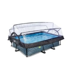 EXIT TOYS Piscine Couverte 220x150x65cm Avec Pompe Filtrante