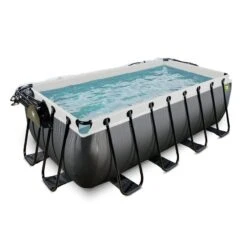 EXIT TOYS Piscine Couverte 400x200x122cm Avec Pompe Filtrante à Sable -Plage Équipement Magasin piscine couverte 400x200x122cm avec pompe filtrante a sable 2