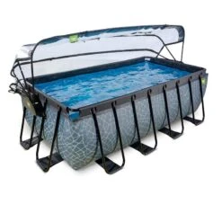 EXIT TOYS Piscine Couverte 400x200x122cm Avec Pompe Filtrante à Sable Et &agra -Plage Équipement Magasin piscine couverte 400x200x122cm avec pompe filtrante a sable et and agra 1