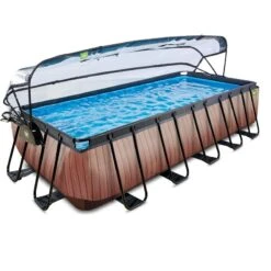 EXIT TOYS Piscine Couverte 540x250x122cm Avec Pompe Filtrante à Sable -Plage Équipement Magasin piscine couverte 540x250x122cm avec pompe filtrante a sable 1