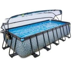 EXIT TOYS Piscine Couverte 540x250x122cm Avec Pompe Filtrante à Sable Et &agra -Plage Équipement Magasin piscine couverte 540x250x122cm avec pompe filtrante a sable et and agra 1