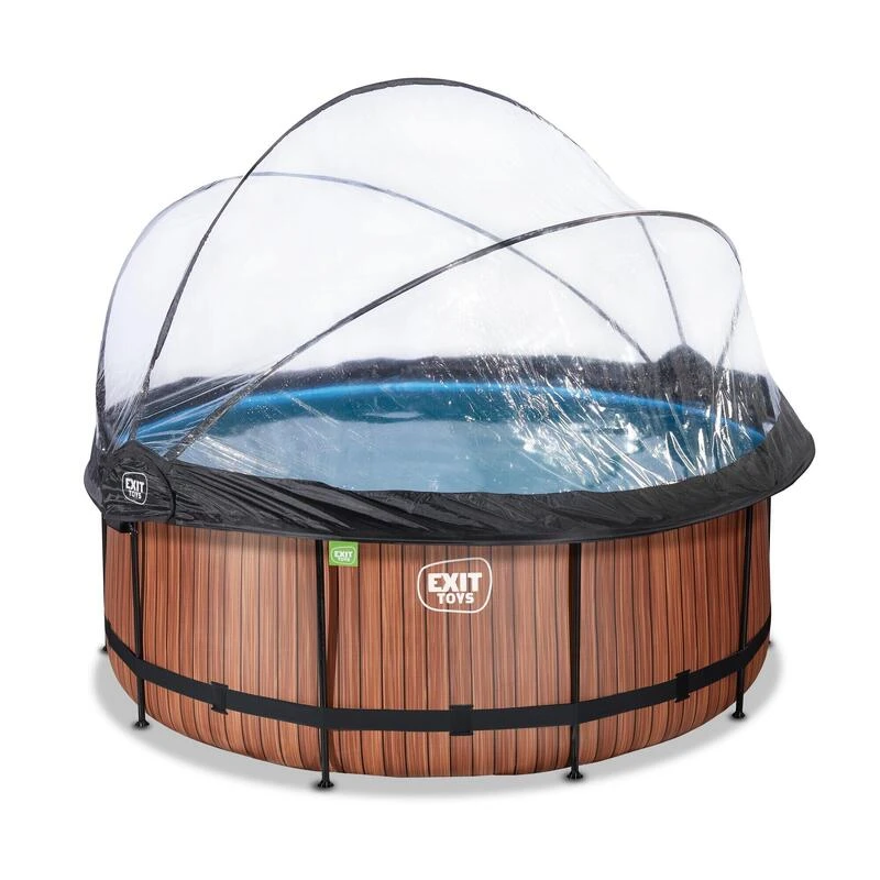 EXIT TOYS Piscine Couverte ø360x122cm Avec Pompe Filtrante à Sable Et & 3 EXIT TOYS Piscine Couverte ø360x122cm Avec Pompe Filtrante à Sable Et &