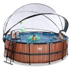 EXIT TOYS Piscine Couverte ø427x122cm Avec Pompe Filtrante à Sable Et & -Plage Équipement Magasin piscine couverte o427x122cm avec pompe filtrante a sable et and 5