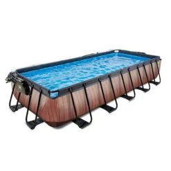 EXIT TOYS Piscine Couverte Wood 540x250cm Avec Pompe Filtrante à Sable -Plage Équipement Magasin piscine couverte wood 540x250cm avec pompe filtrante a sable 2