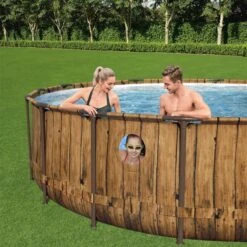 Bestway Piscine Hors Sol Hublots Intégrés 4,8mx1,22m Couleur Boislsweeek -Plage Équipement Magasin piscine hors sol hublots integres 48mx122m couleur boislsweeek 3