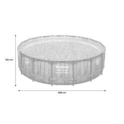 Bestway Piscine Hors Sol Hublots Intégrés 4,8mx1,22m Couleur Boislsweeek -Plage Équipement Magasin piscine hors sol hublots integres 48mx122m couleur boislsweeek 4