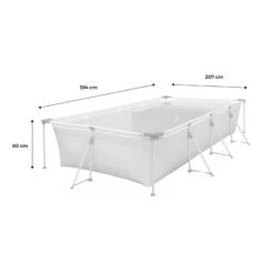 Bestway Piscine Hors Sol Tubulaire, Rectangulaire Grise 4X2 | Sweeek -Plage Équipement Magasin piscine hors sol tubulaire rectangulaire grise 4x2 sweeek 4