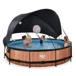 EXIT TOYS Piscine ø360x76cm Avec Voile D'ombrage Et Pompe Filtrante -Plage Équipement Magasin piscine o360x76cm avec voile dombrage et pompe filtrante 5
