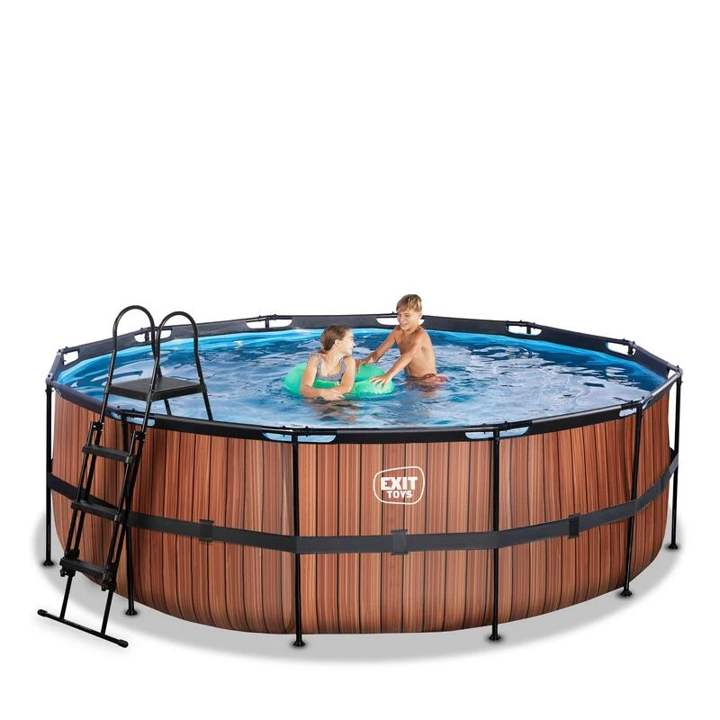 EXIT TOYS Piscine ø427x122cm Avec Pompe Filtrante à Sable 6 EXIT TOYS Piscine ø427x122cm Avec Pompe Filtrante à Sable – Image 4