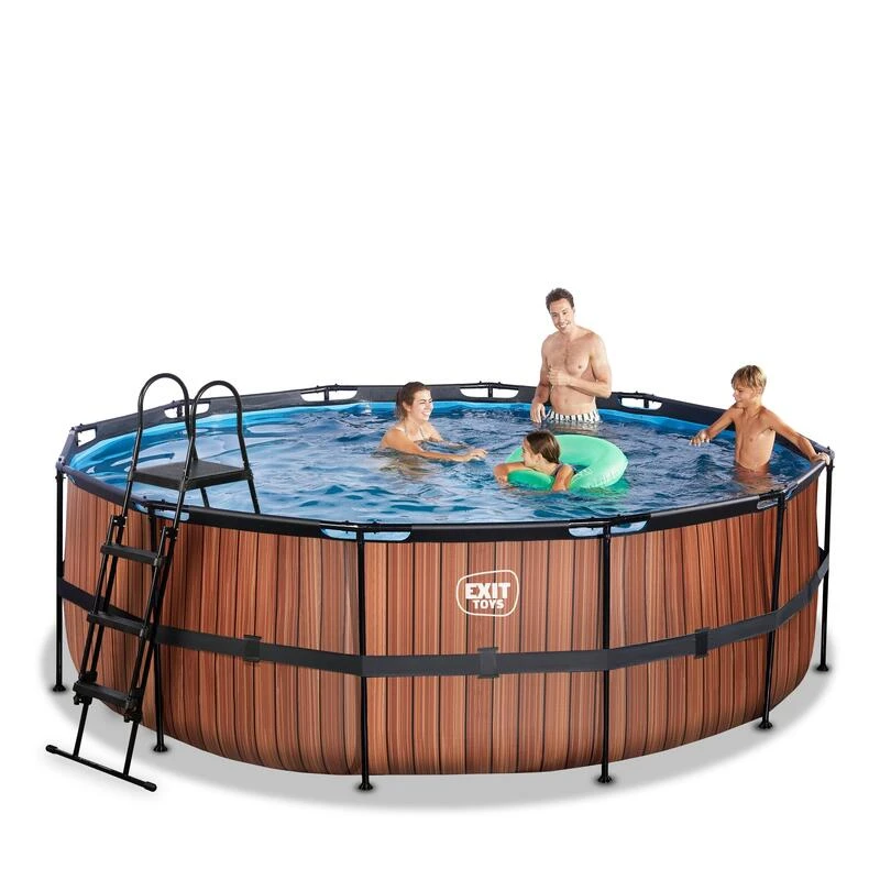EXIT TOYS Piscine ø427x122cm Avec Pompe Filtrante à Sable 7 EXIT TOYS Piscine ø427x122cm Avec Pompe Filtrante à Sable – Image 5