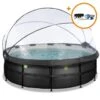 EXIT TOYS Piscine ø450x122cm Avec Kit D'accessoires -Plage Équipement Magasin piscine o450x122cm avec kit daccessoires