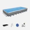 Bestway Piscine Tubulaire - Ambre - 10x5m Grise, Pompe De Filtration, Bâche De -Plage Équipement Magasin piscine tubulaire ambre 10x5m grise pompe de filtration bache de