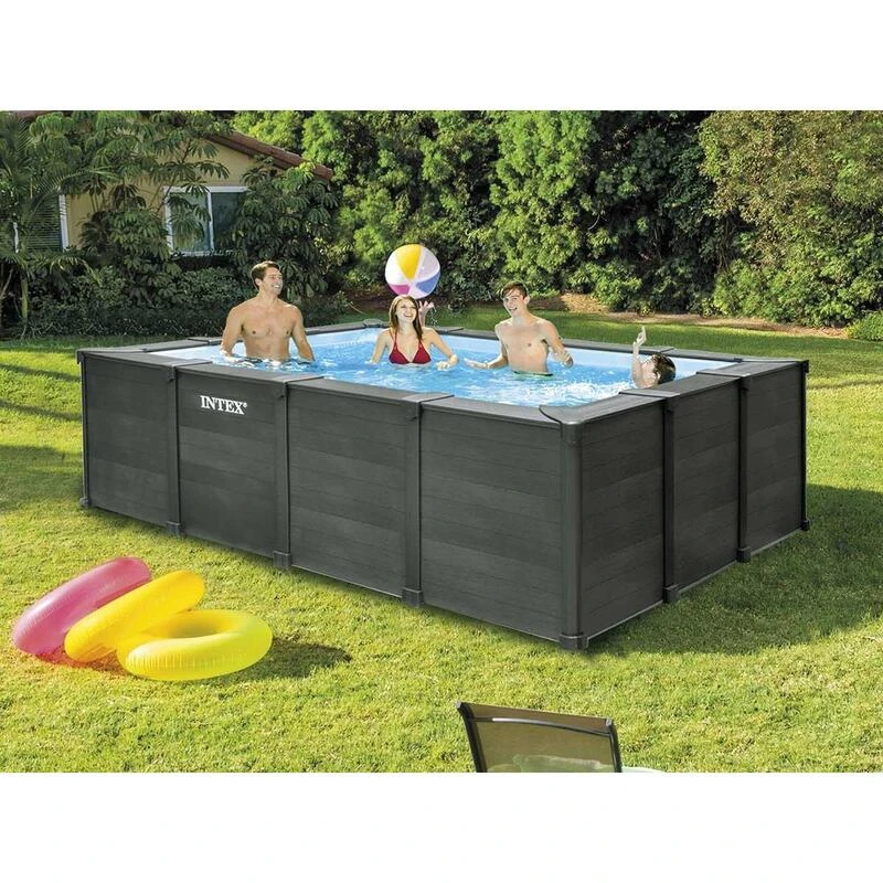 Intex Piscine Tubulaire Graphite Rectangulaire 4,00 X 3,00 X 1,24 M 3 Intex Piscine Tubulaire Graphite Rectangulaire 4,00 X 3,00 X 1,24 M