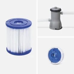 Bestway Piscine Tubulaire Hors Sol Vostok Gris Foncé , Rectangulaire 4x2m Avec -Plage Équipement Magasin piscine tubulaire hors sol vostok gris fonce rectangulaire 4x2m avec 3