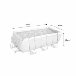Bestway Piscine Tubulaire Hors Sol Vostok Gris Foncé , Rectangulaire 4x2m Avec -Plage Équipement Magasin piscine tubulaire hors sol vostok gris fonce rectangulaire 4x2m avec 4