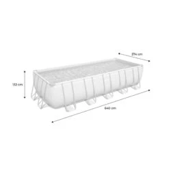 Bestway Piscine Tubulaire Hors Sol Vostok Grise , Rectangulaire 6x3m Avec Bâche -Plage Équipement Magasin piscine tubulaire hors sol vostok grise rectangulaire 6x3m avec bache 1