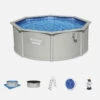Bestway Piscine Tubulaire Ronde 360cm Avec Accessoires | Sweeek -Plage Équipement Magasin piscine tubulaire ronde 360cm avec accessoires sweeek
