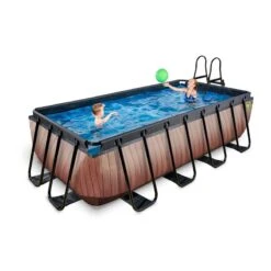 EXIT TOYS Piscine Wood 400x200cm Avec Pompe Filtrante à Sable -Plage Équipement Magasin piscine wood 400x200cm avec pompe filtrante a sable 5