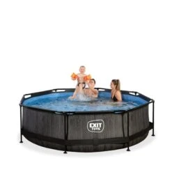 EXIT TOYS Piscine Wood ø300x76cm Avec Pompe Filtrante -Plage Équipement Magasin piscine wood o300x76cm avec pompe filtrante 2