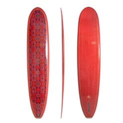 Planche Surf Longboard AQSS Vintage Log Maroon 9'0
