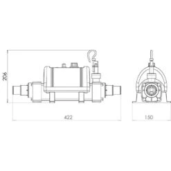 Rechauffeur électrique Hors Sol 3kw Mono -Plage Équipement Magasin rechauffeur electrique hors sol 3kw mono 2