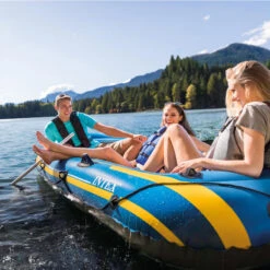 Intex Set Bateau 3 Personnes - Challenger 3 -Plage Équipement Magasin set bateau 3 personnes challenger 3 4