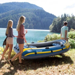 Intex Set Bateau 3 Personnes - Challenger 3 -Plage Équipement Magasin set bateau 3 personnes challenger 3 5