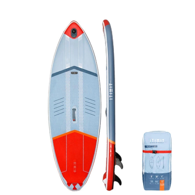 STAND UP PADDLE GONFLABLE DE SURF 500 / 8' ROUGE 135 L 3 STAND UP PADDLE GONFLABLE DE SURF 500 / 8' ROUGE 135 L