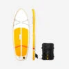STAND UP PADDLE GONFLABLE DEBUTANT COMPACT S JAUNE-BLANC -Plage Équipement Magasin stand up paddle gonflable debutant compact s jaune blanc