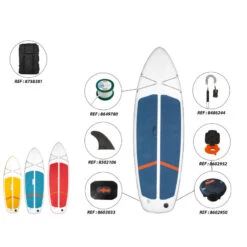 STAND UP PADDLE GONFLABLE DEBUTANT COMPACT S JAUNE-BLANC -Plage Équipement Magasin stand up paddle gonflable debutant compact s jaune blanc 6