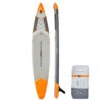 STAND UP PADDLE GONFLABLE RANDONNÉE 500 / 12'6-29" ORANGE -Plage Équipement Magasin stand up paddle gonflable randonnee 500 126 29 orange